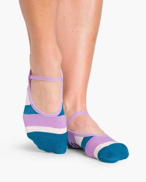 Elise Grip Strap Socks Butter - Pointe Studio