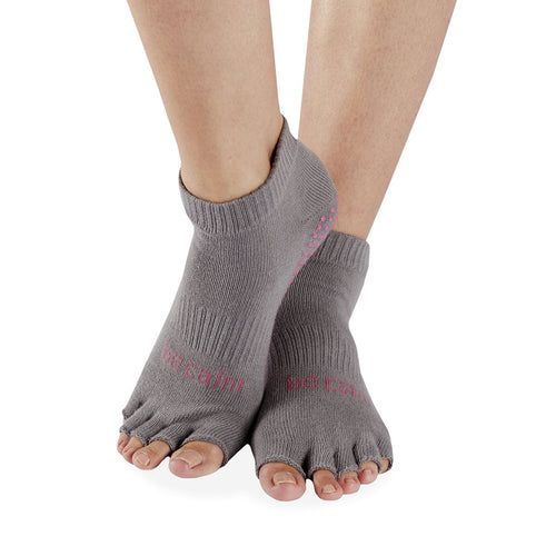 Be Happy Grey Shine Star Half Toe Grip Socks - Sticky Be