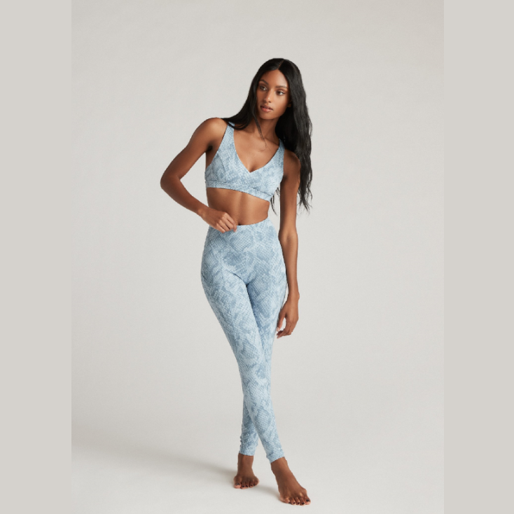 Strut This Blue Boa Milan Leggings