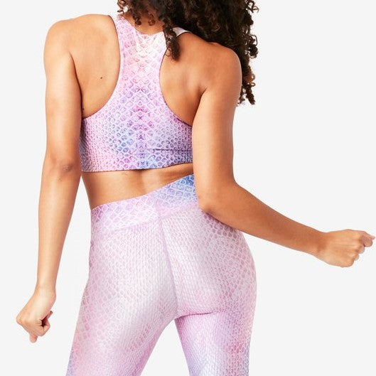 Pink Python Hi-Shine Sports Bra