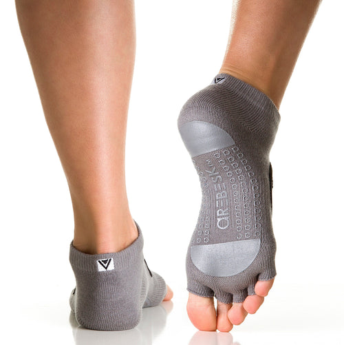 GRIP AND TOES GREY YOGA SOCKS