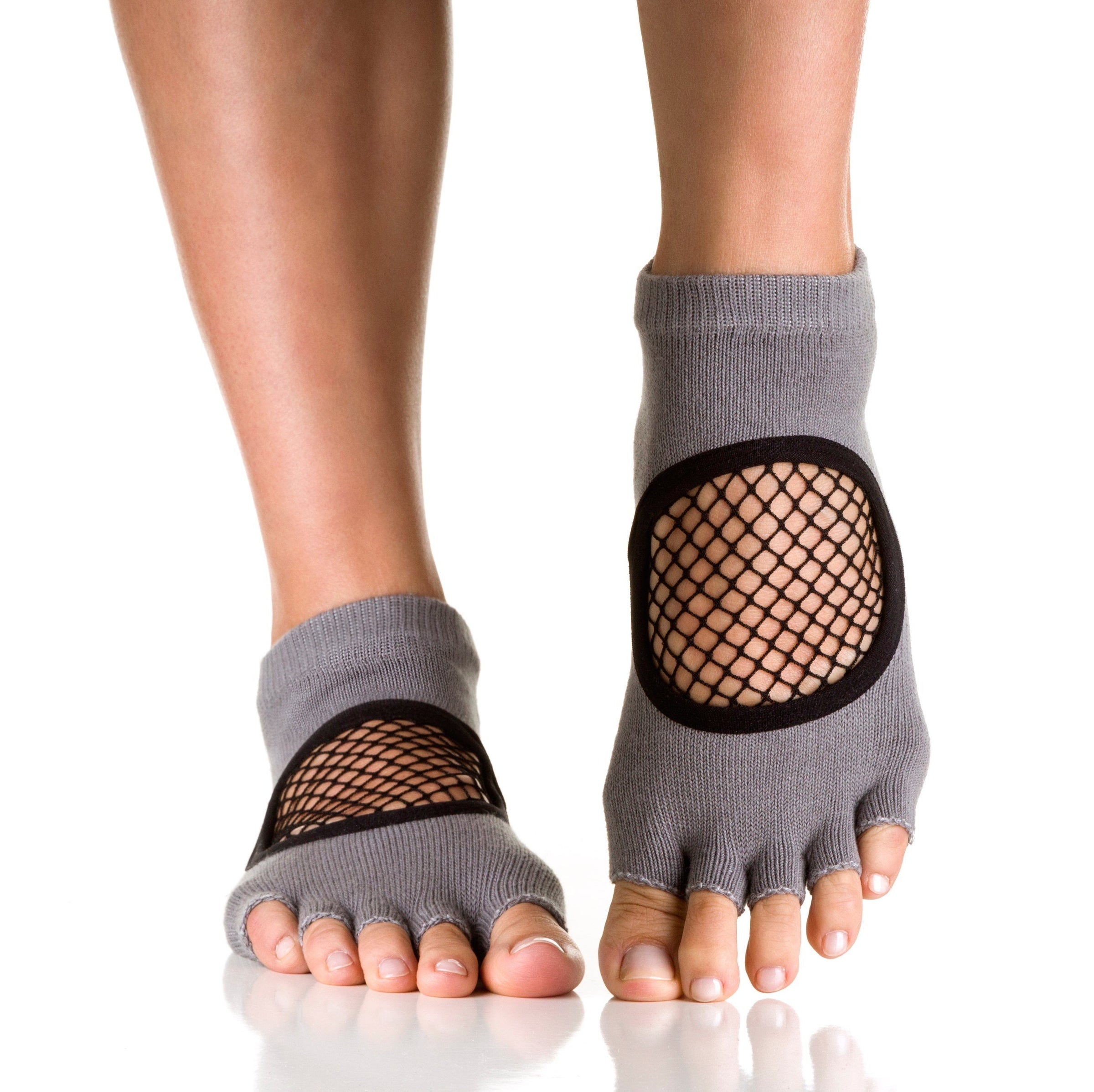 Pilates + Barre + Yoga Grip Socks // Arebesk Toe Sock in Grey