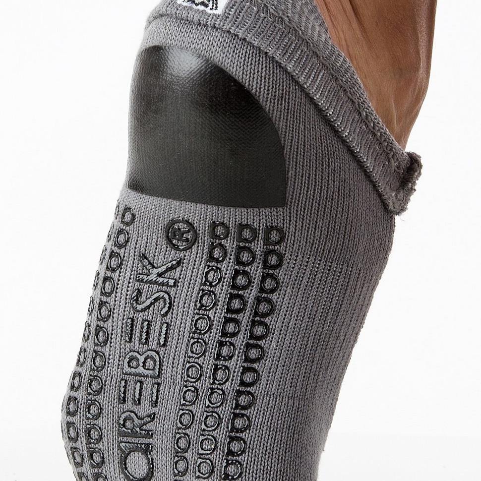 Arebesk Fishnet Grip Socks - Grey White (Barre / Pilates)