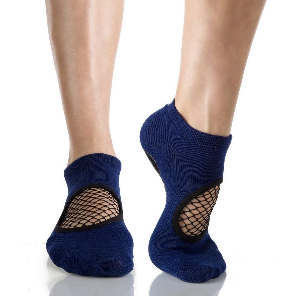 Arebesk Fishnet Grip Socks - Navy (Barre / Pilates)