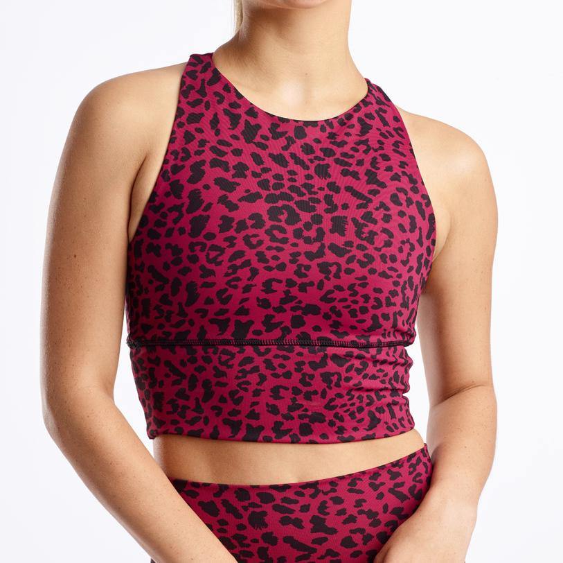 Elevate Bra - Crimson Leopard