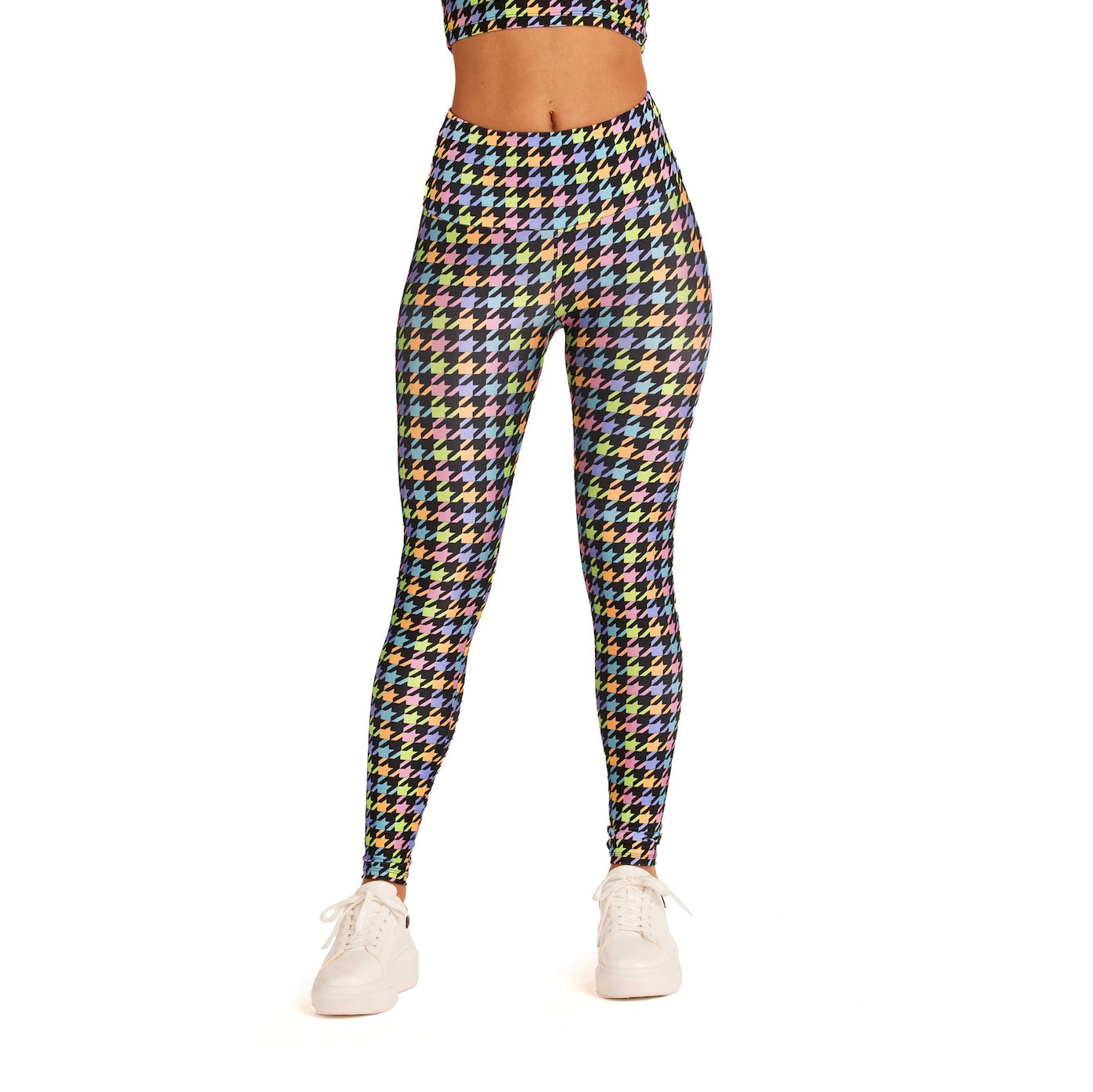 Black Neon Houndstooth Leggings