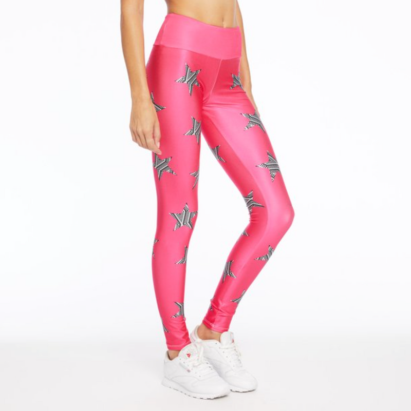 pink star leggings