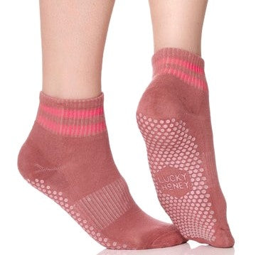 Compression Knee High Grip Sock in Ombre Dusk/Black - Great Soles