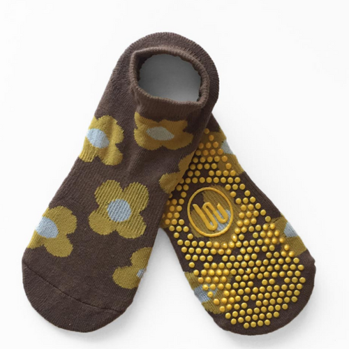 Classic Low Rise Retro Floral Grip Sock-MoveActive-simplyWORKOUT –  SIMPLYWORKOUT