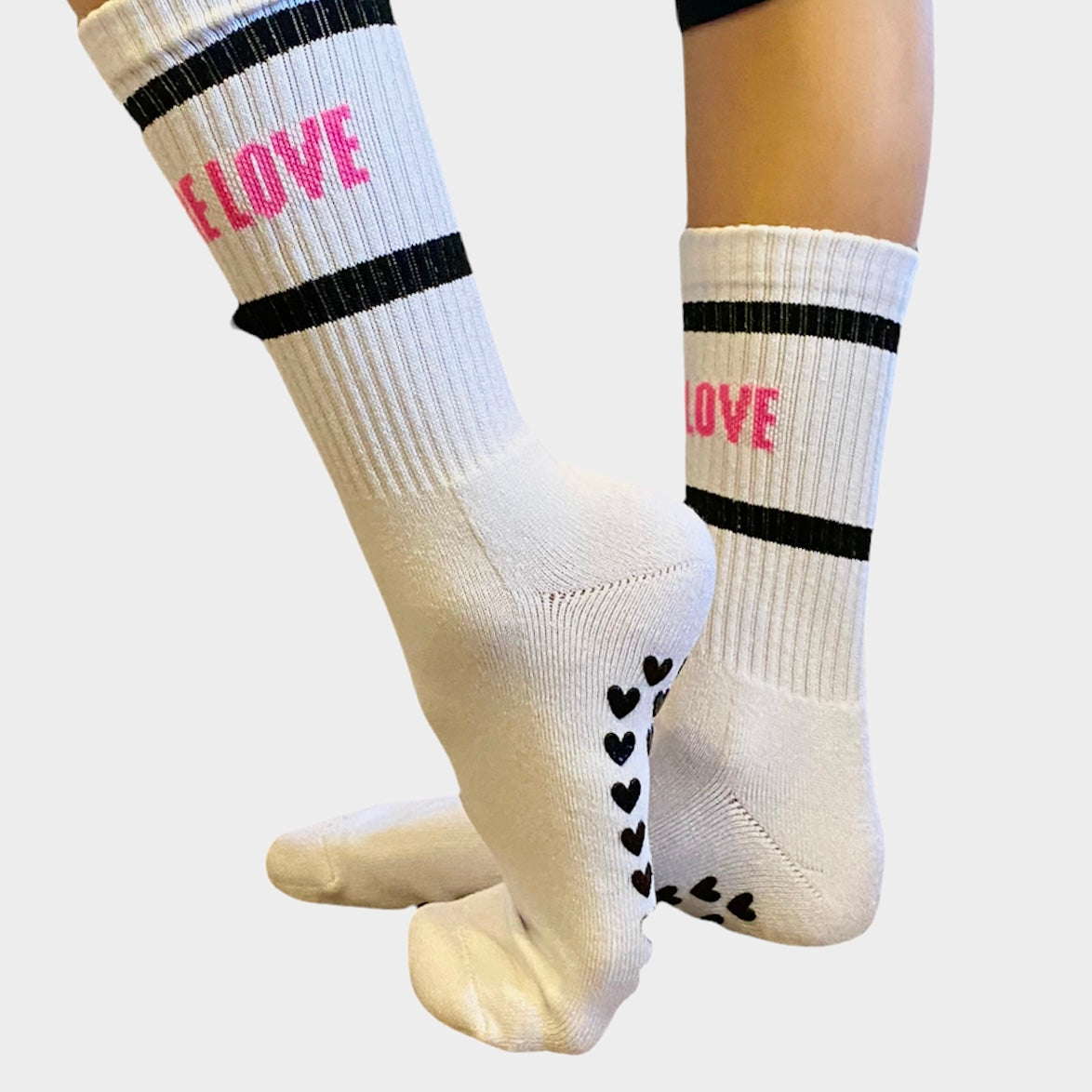 Barre Love - Crew Grip Socks