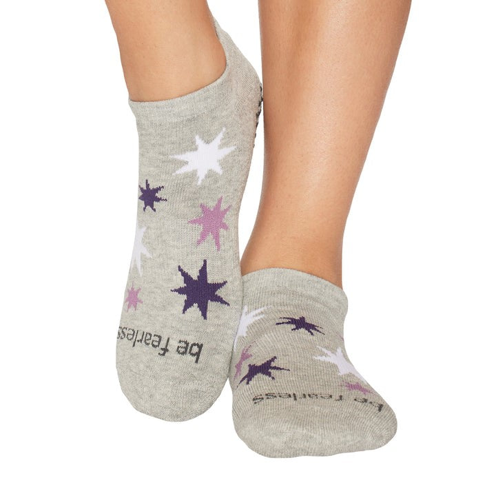 Be Fearless - Stellar Amethyst Grip Socks (Barre / Pilates)