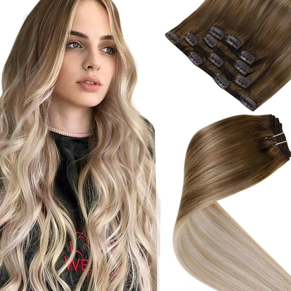 Real Hair, clip extensions, hair pieces