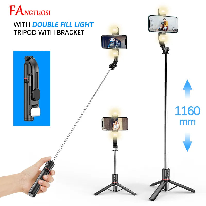 FANGTUOSI 1160mm Extended version bluetooth selfie stick