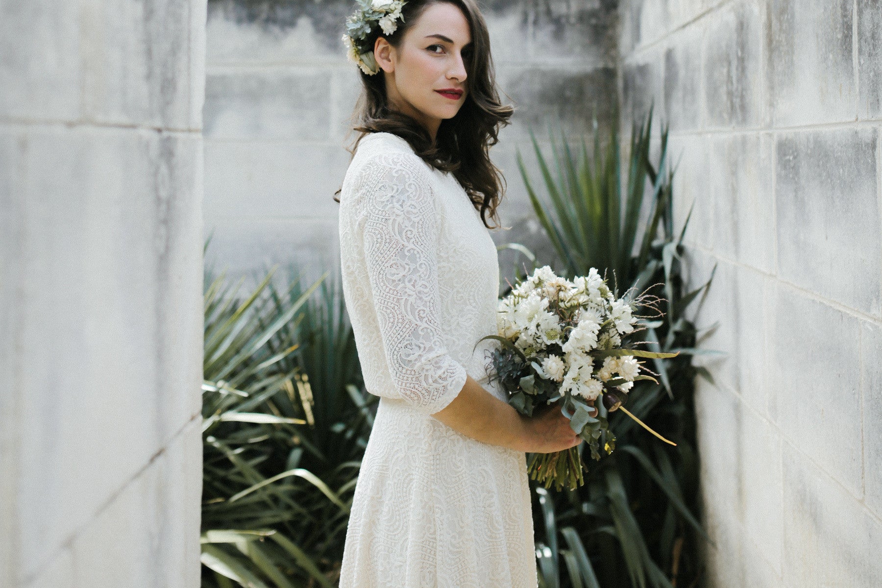 blush fashion wedding dress