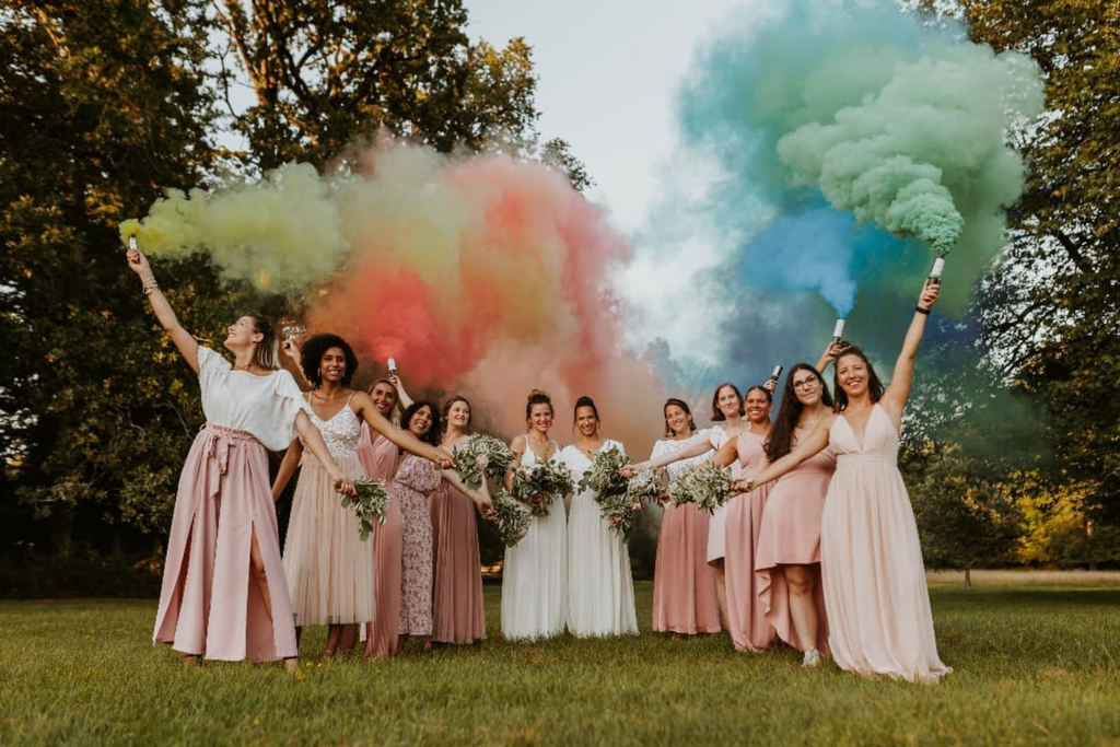 pride wedding, brides' dresses, matching dresses, coordinating style, silhouette, neckline, dress accessories, unique touches, LGBTQ+ wedding, same-sex wedding.