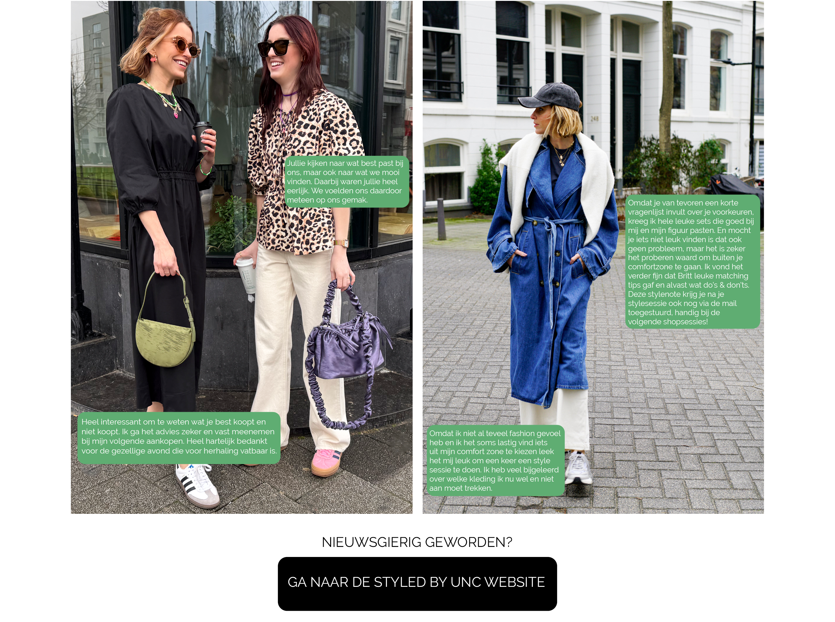 Styled by unc website voor een style sessie