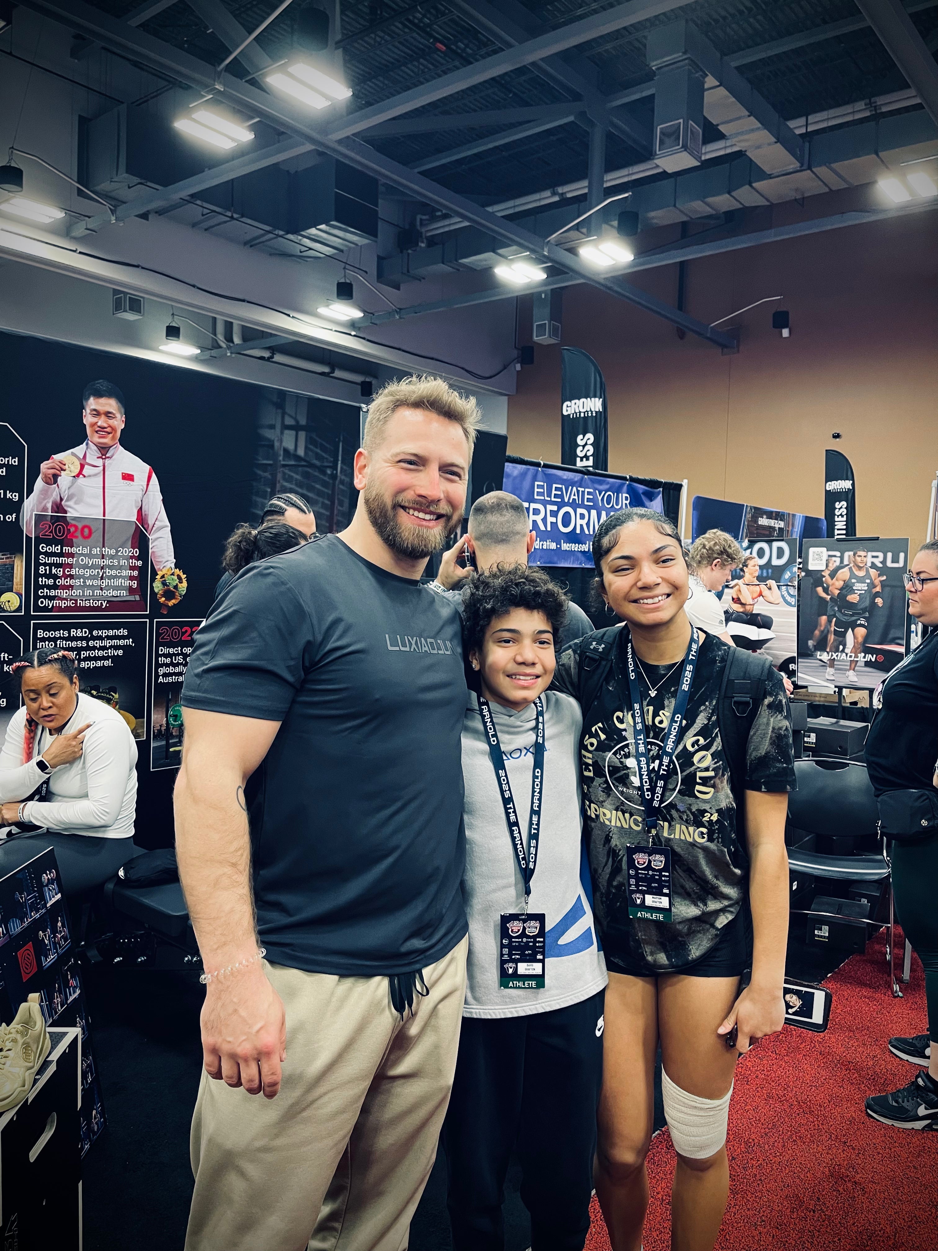 Wes Kitts taking a photo with his young fans.