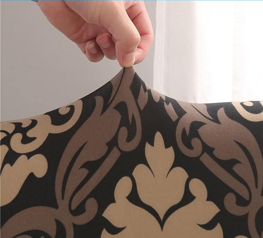 Trendily Stretchable Chair Covers Brown Damask (CC-128)
