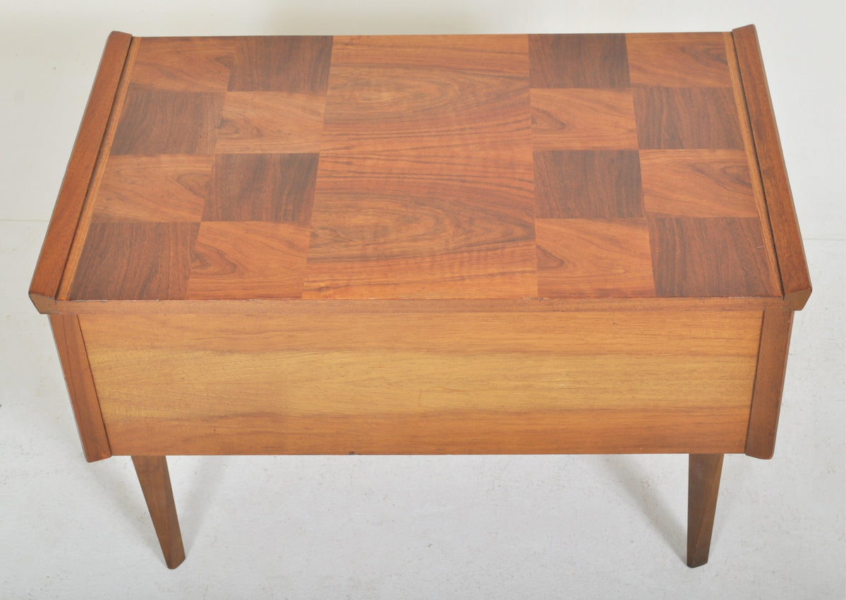 Mid Century Modern Danish Teak Sewing Box Work Table 1960s