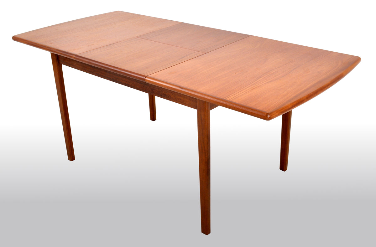 mid century modern dining table with leaf