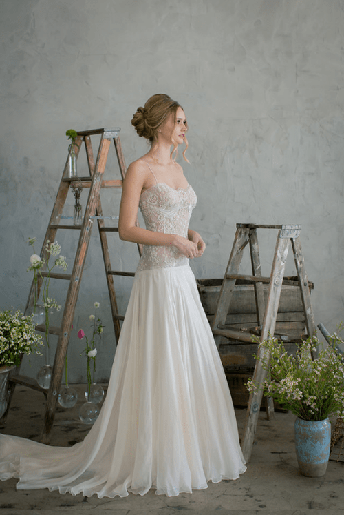Jinza Bridal Tulle - A-Line Square Neck Corset Wedding Dress Spaghetti Straps, Blush