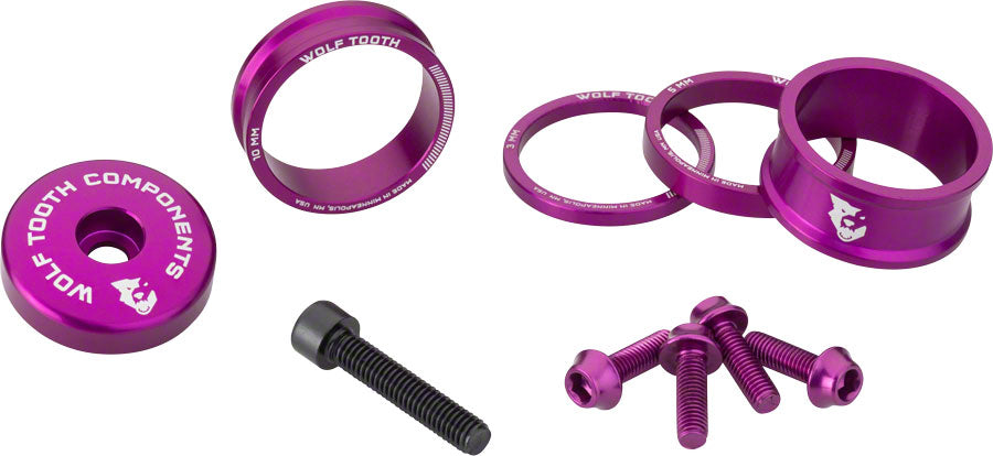 Wolf Tooth Components Headset Spacer 5 Pack, 5mm, Purple : :  Sports & Outdoors