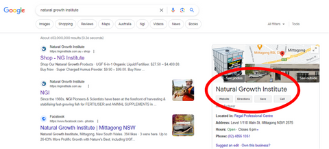Google Natural Growth Institute