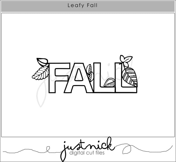JustNick Studios, JustNick Cut Files, Cut Files, Leafy Fall, Heidi Swapp Storyline Chapters, Patricia Roebuck
