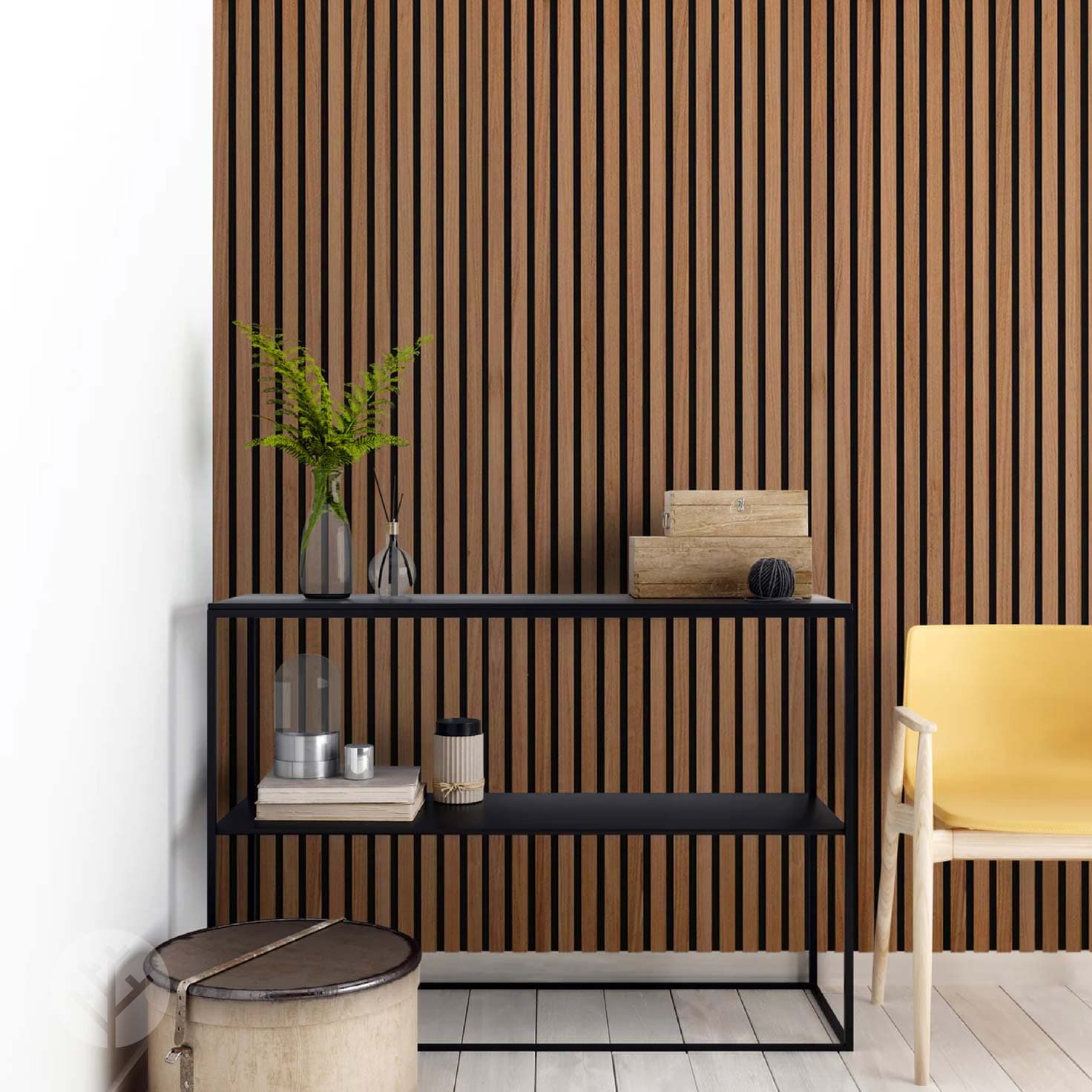 Natural Walnut Acoustic Slat Wood Wall Panels - WVH Australia product image