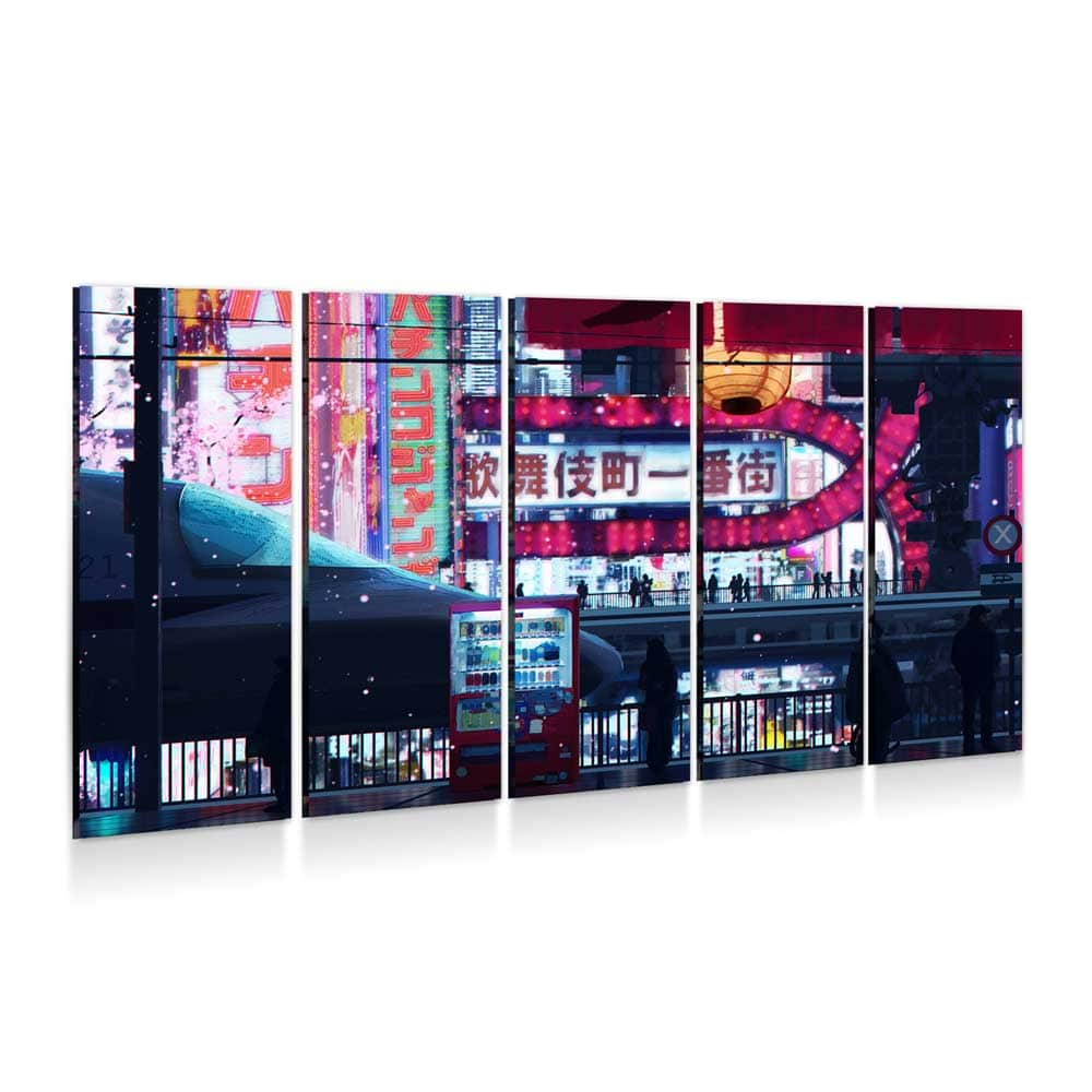 Cyberpunk Streets Wall Art - Sakura Splash product image