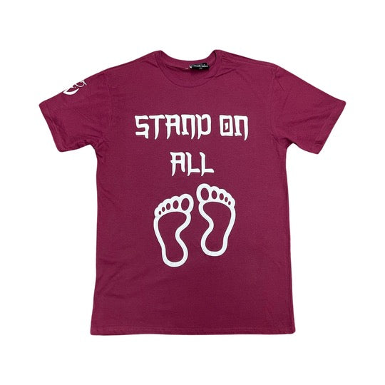 Stand on All 10 | Shirt | Burgundy