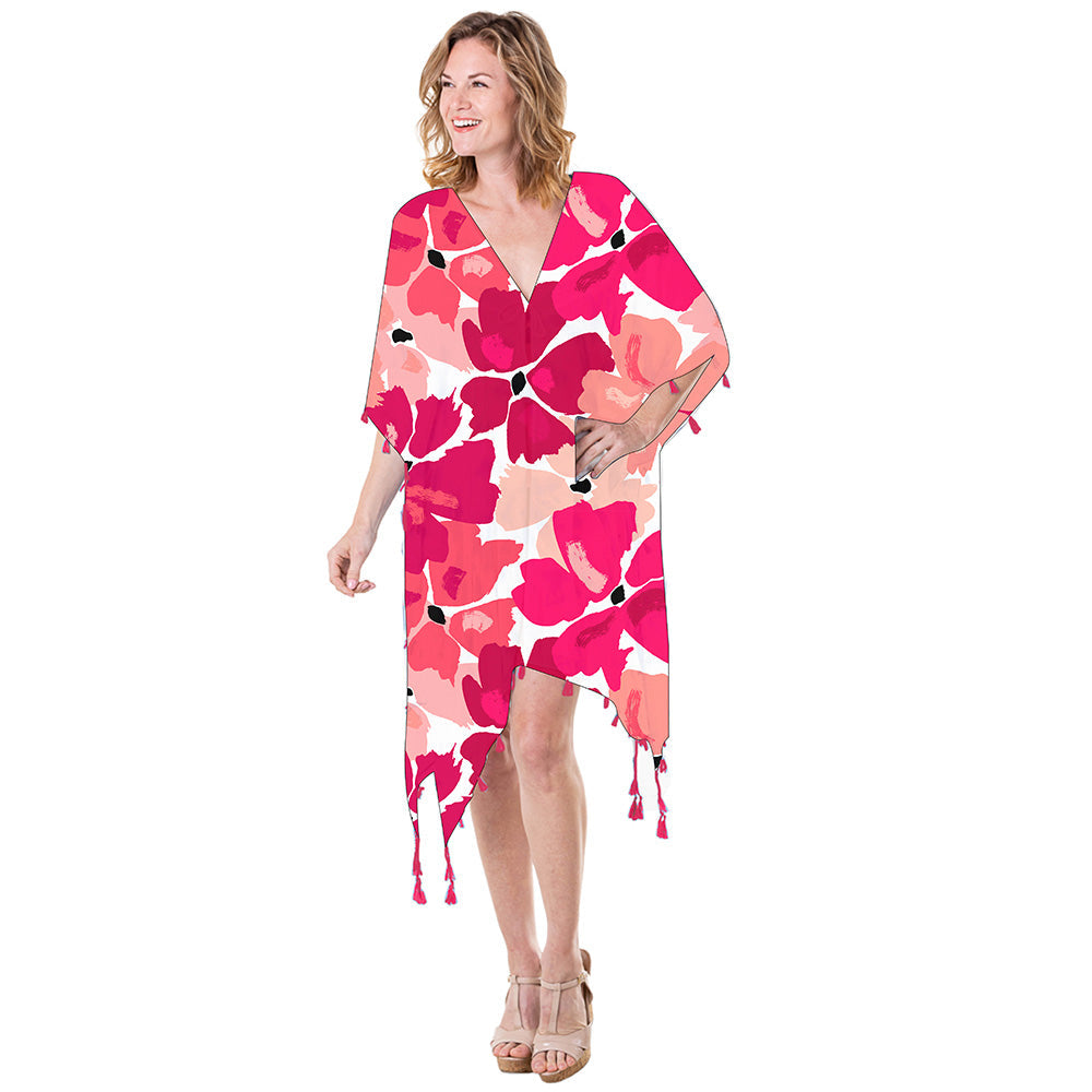 Wholesale Swim Suit Cover Ups | Colorful Lei Florals Beach Cover Up