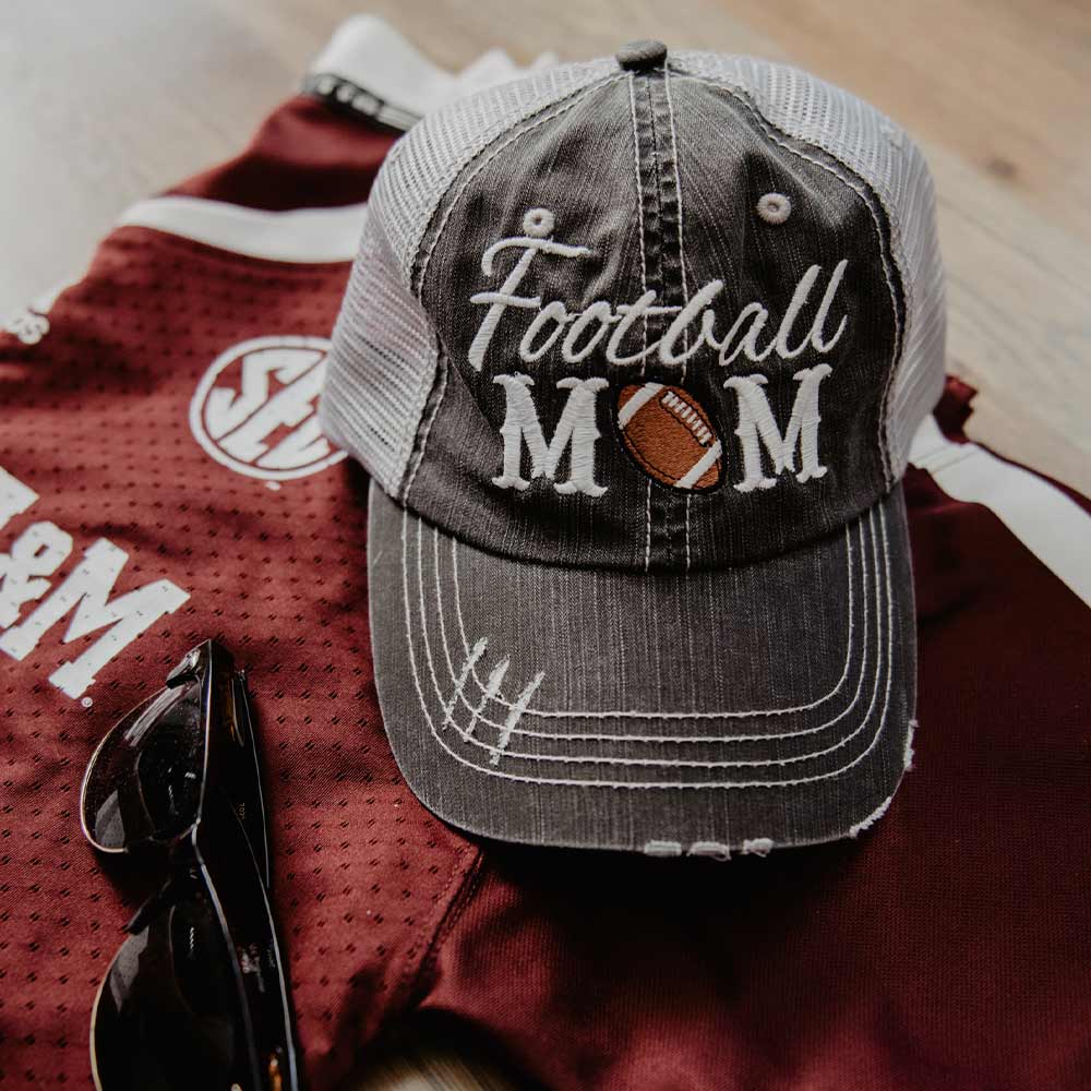 Football Mom” Hats | Fast Shipping 