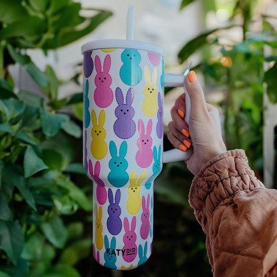 Light Blue METALLIC Leopard Tumbler Cup with Straw