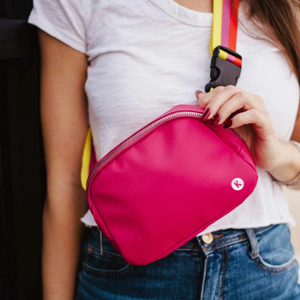 Hot Pink Cross Body Belt Bag