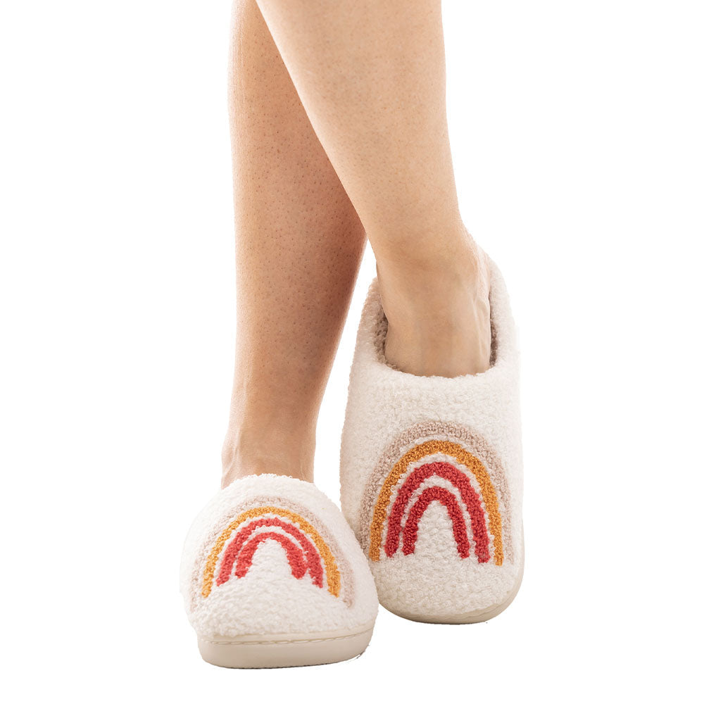 Rainbow Fuzzy Slippers | Cozy & Chic | Katydid Wholesale