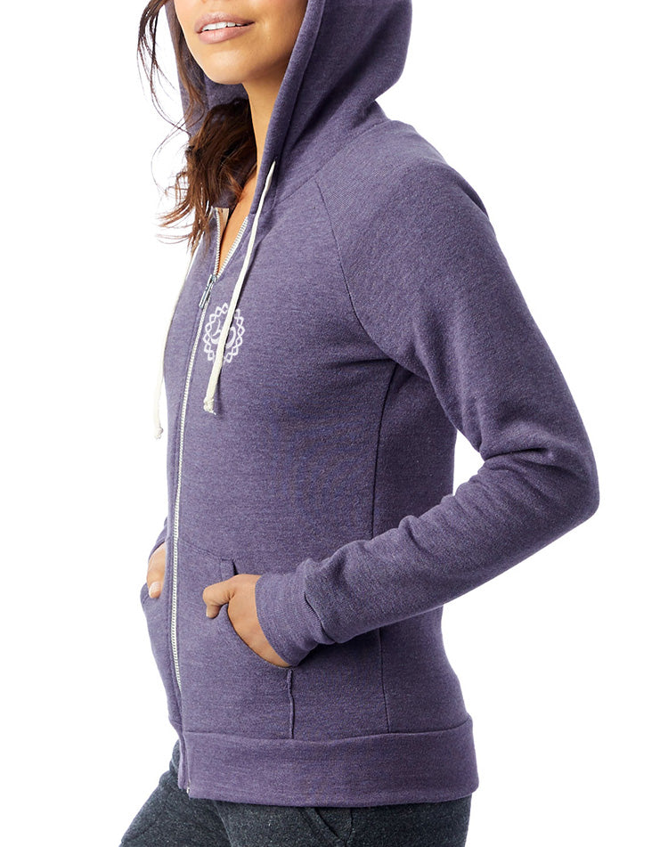 Women's Moon Shadow Eco-Fleece Full-Zip Hoodie – Breathe in Detroit