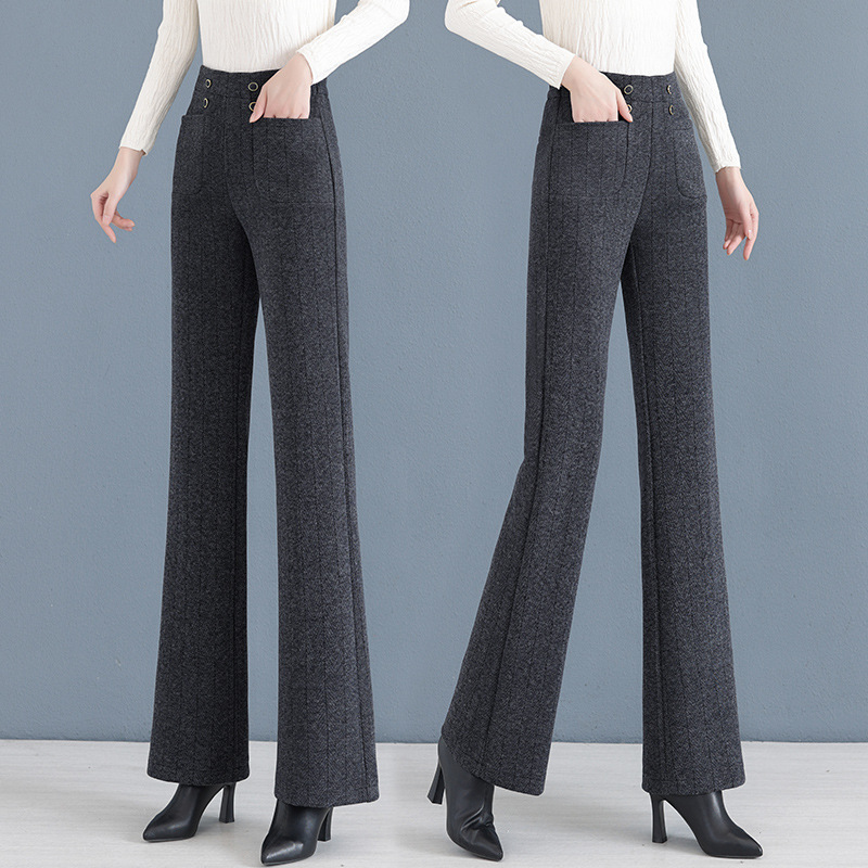 ❄️Winter Specials❄️Women's Thickened Casual Slightly Flared Straight Pants