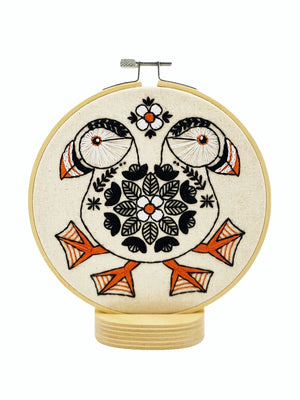 Puffin Embroidery Kit - Big Kitty Crafts