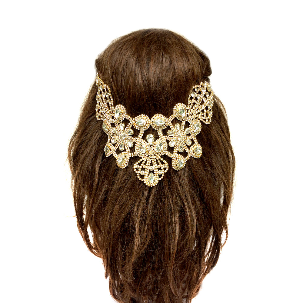 Wedding Hair Accessories Gold Hair Jewelry Bridal Gold Statement Hair Piece Dance