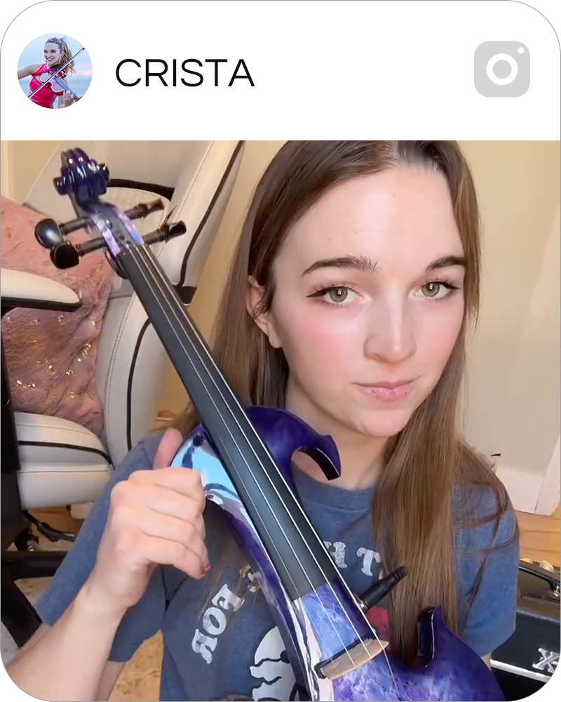 Crista with Dove Electric Violin