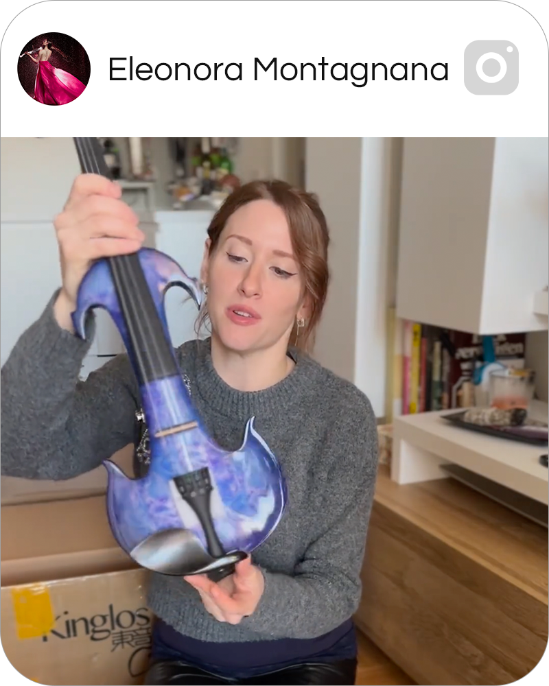 Eleonora Unboxes Dove Electric Violin