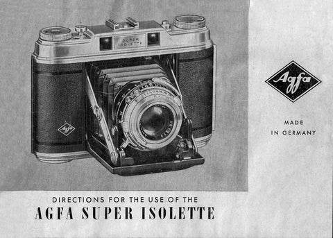 agfa isolette iii specs