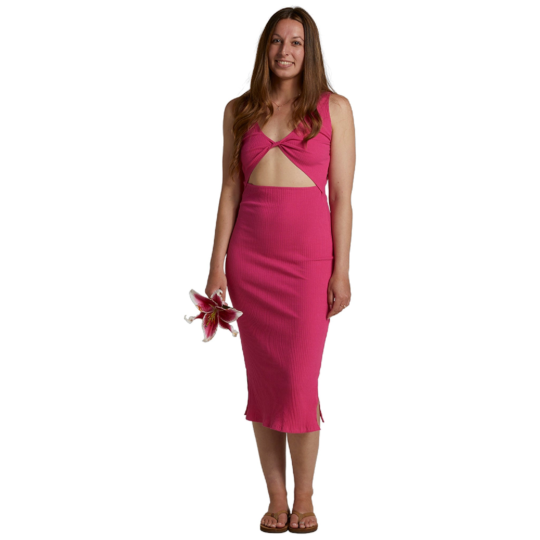 Womens Holoholo Midi Dress - Dragon Fruit