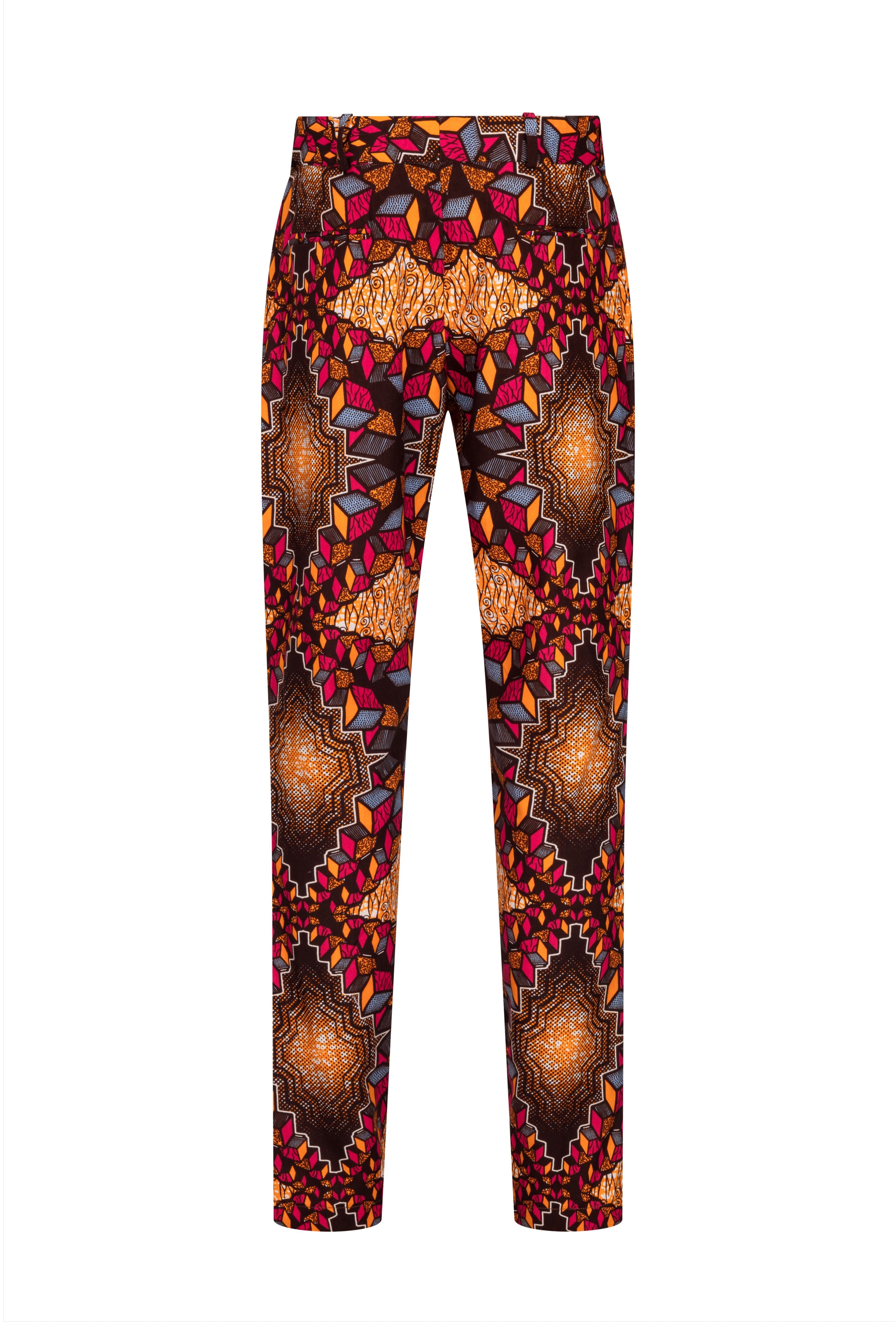 Men's Tailored Fit Ankara Trousers | African Print Pants for Guys - EL –  LAVIYE