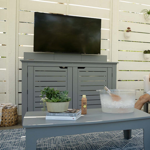 Mainstay Bar Credenza for storage with TV and coffee table