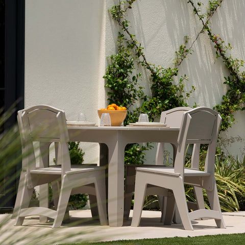 Small outdoor dining set for al-fresco dining in the garden