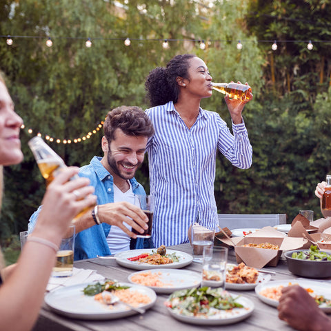 Enjoying food and drink in your outdoor dining space