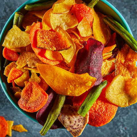 Veggie chips for spring snacking