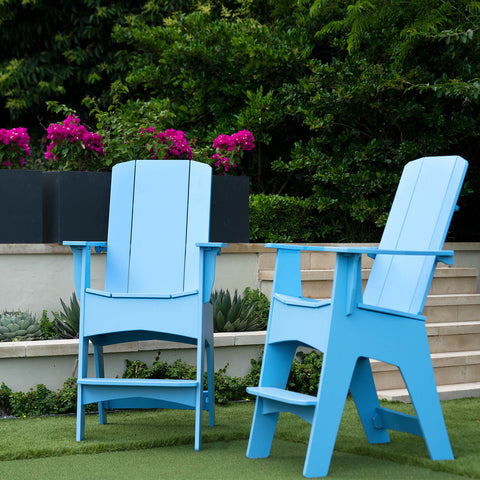 Tall Adirondack Chairs in a beautiful blue color